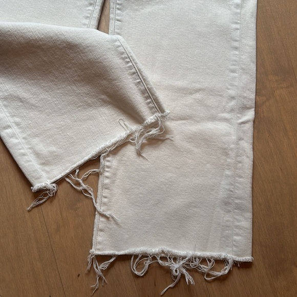 NWOT L’AGENCE Danica Wide Leg High Rise crop Jeans Macadamia - Picture 7 of 12